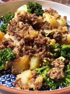 ひき肉とじゃがいもの和風粒マスタード炒め-レシピのメイン写真