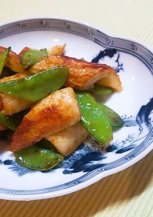 お弁当に☆ちくわと絹さやのカレーマヨ炒め-レシピのメイン写真