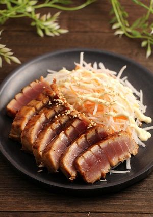 簡単！マグロステーキ☆スモーク風味-レシピのメイン写真
