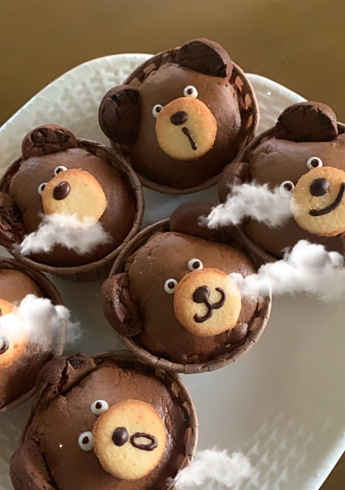 超簡単！HMで作る、可愛いクママフィン♪-レシピのメイン写真