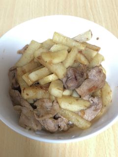 やまいもと豚コマのめんつゆ炒め-レシピのメイン写真