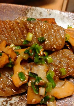 こんにゃくとレンコンの炒め物-レシピのメイン写真