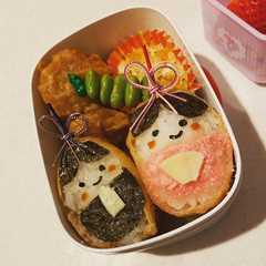 A picture of ひな祭りに＊おひなさま弁当＊.