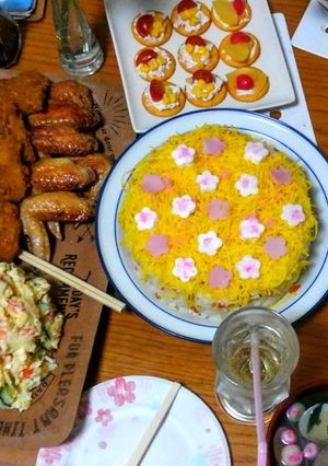 ひな祭り簡単すぎる可愛いちらし寿司ケーキ-レシピのメイン写真
