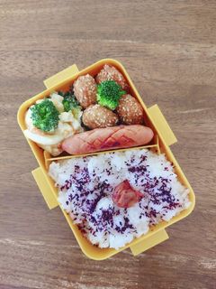 ゆで卵とブロッコリーのマヨサラダ弁当♪-レシピのメイン写真