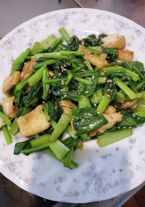 小松菜と油揚げの炒め物-レシピのメイン写真