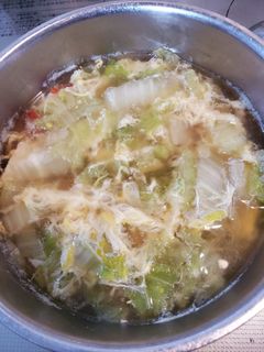 白菜と卵のスープ-レシピのメイン写真