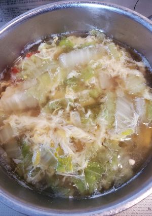 白菜と卵のスープ-レシピのメイン写真