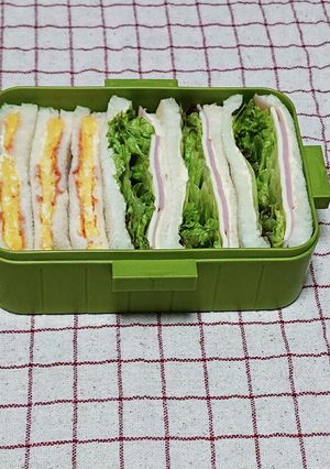 今朝はサンドイッチ弁当です-レシピのメイン写真