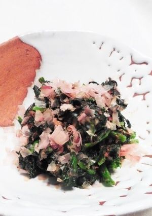 ほうれん草の味噌マヨおかか和え-レシピのメイン写真
