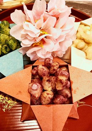 揚げ餅でひなあられ-レシピのメイン写真