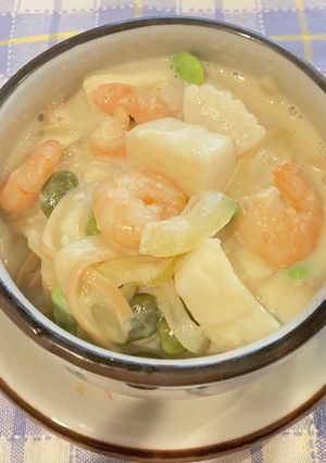 クラムチャウダー風クリームスープパスタ-レシピのメイン写真