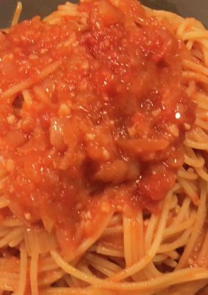 ニンニクトマトのシンプルパスタソース-レシピのメイン写真
