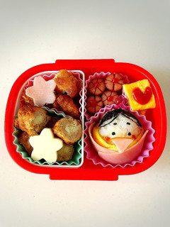 簡単!年少さんの幼稚園おひなさま弁当♡-レシピのメイン写真