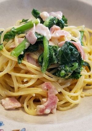 菜の花のクリームスパ-レシピのメイン写真