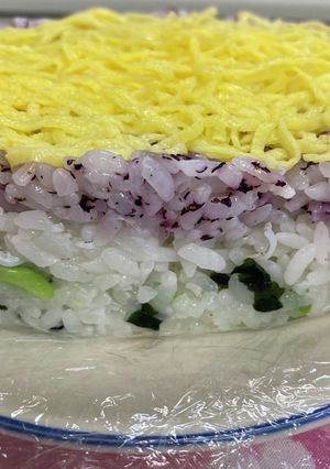 菱餅風３色ご飯-レシピのメイン写真