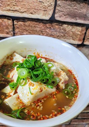 ピリ辛！魚介豆腐スープ♪-レシピのメイン写真