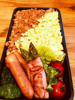 2色そぼろ弁当(高校お弁当⑭)-レシピのメイン写真