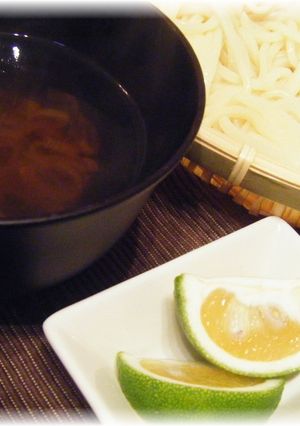 かぼす（すだち）のつけ汁さっぱりうどん-レシピのメイン写真
