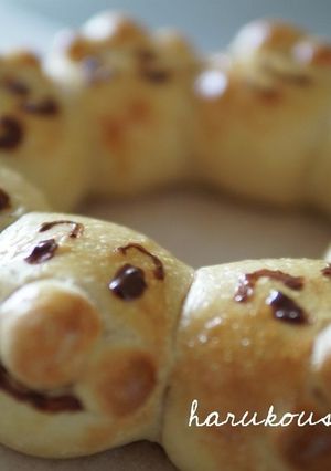 型無し簡単♡アンパンマンちぎりミルクパン-レシピのメイン写真