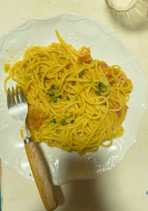 簡単!味噌カルボナーラ♪-レシピのメイン写真