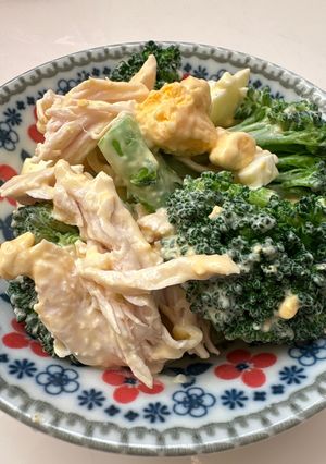 鶏ささみとブロッコリーと卵のサラダ-レシピのメイン写真