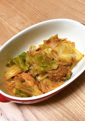 やみつき!蒸しキャベツのハリッさば和え-レシピのメイン写真