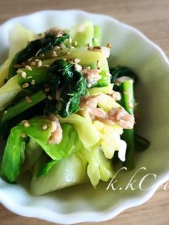 菜の花と春キャベツのツナ和え-レシピのメイン写真