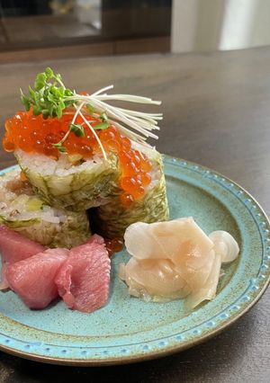 漬けマグロとたくあんの太巻き（トロタク）-レシピのメイン写真