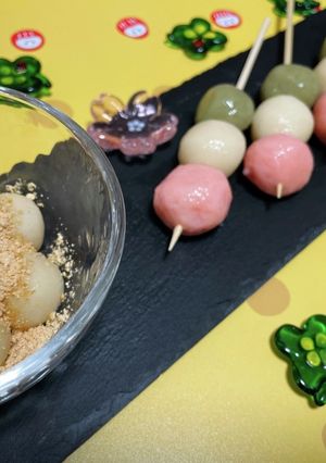 豆腐入り☆柔らかくてモチモチ三色団子-レシピのメイン写真