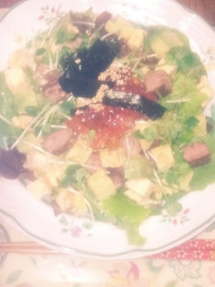 ステーキとベビーリーフのサラダちらし寿司-レシピのメイン写真