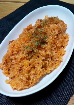 焼き鳥缶で♡コク旨&濃厚チキンライス-レシピのメイン写真