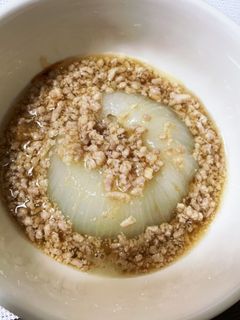 新玉の丸ごとレンジ蒸し 鶏そぼろあんかけ-レシピのメイン写真