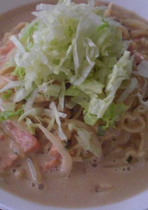みそラーメンのクリームスープパスタ風♪-レシピのメイン写真