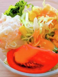 ポテトサラダのせグリーンサラダ-レシピのメイン写真