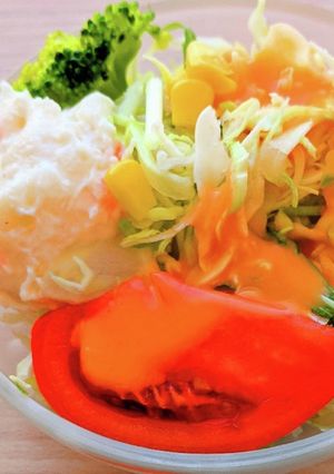 ポテトサラダのせグリーンサラダ-レシピのメイン写真