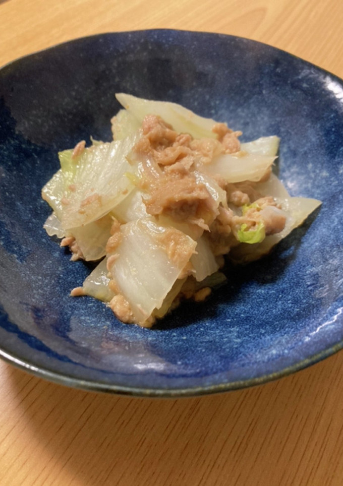 白菜とツナの酒蒸し-レシピのメイン写真