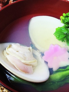 春を感じる♪はまぐり&菜の花のお吸い物-レシピのメイン写真