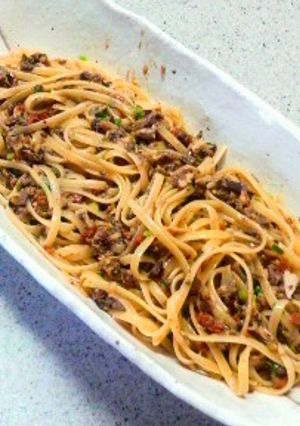 黒オリーヴとドライトマトとツナのパスタ-レシピのメイン写真