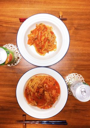 トマトクリームパスタ-レシピのメイン写真