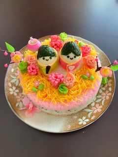 雛祭りのお祝い☆ちらし寿司ケーキ☆-レシピのメイン写真