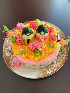 雛祭りのお祝い☆ちらし寿司ケーキ☆-レシピのメイン写真
