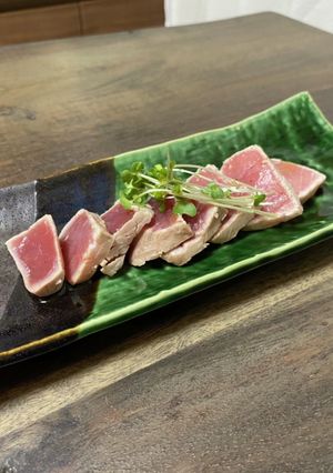 簡単！マグロ炙り刺し-レシピのメイン写真