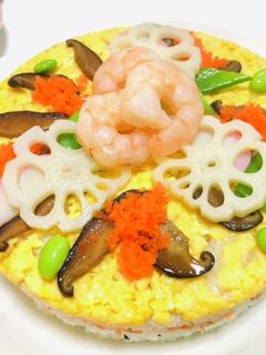 簡単ちらし寿司ケーキ・押し寿司-レシピのメイン写真