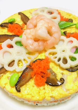 簡単ちらし寿司ケーキ・押し寿司-レシピのメイン写真