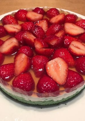 苺と抹茶の3色レアチーズケーキ-レシピのメイン写真