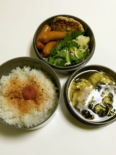 中学男子弁当 かきたま汁-レシピのメイン写真