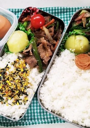 牛肉ピーマン炒め弁当(3.4)-レシピのメイン写真