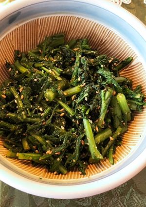 シンプルな春菊のごま和え-レシピのメイン写真