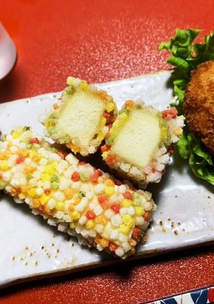 高野豆腐のカラフル☆あられ揚げ-レシピのメイン写真